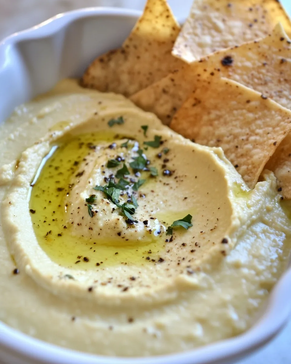 Jalapeño Honey Hummus with Spiced Olive Oil Tortilla Chips