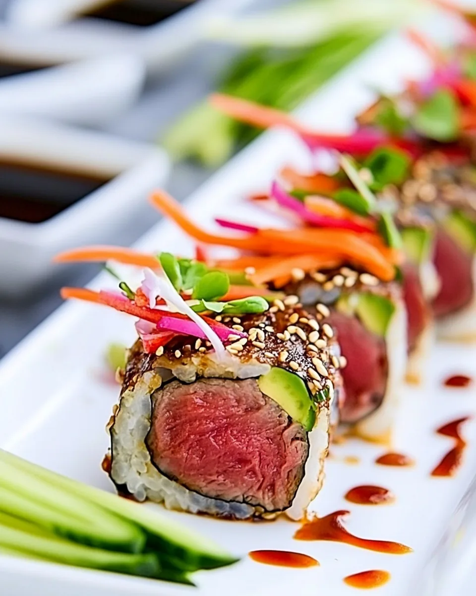 Japanese Beef Tataki Rolls