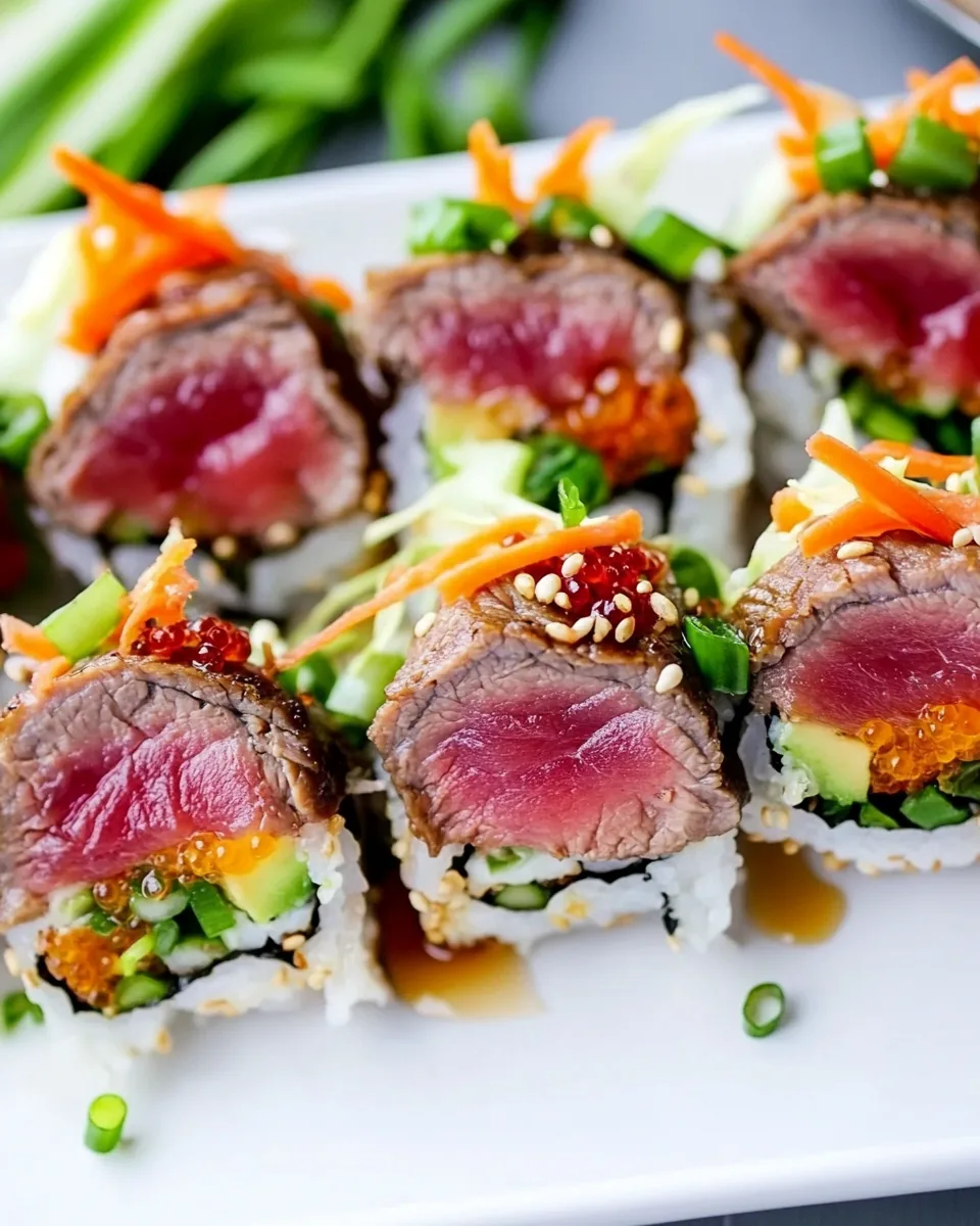 Japanese Beef Tataki Rolls