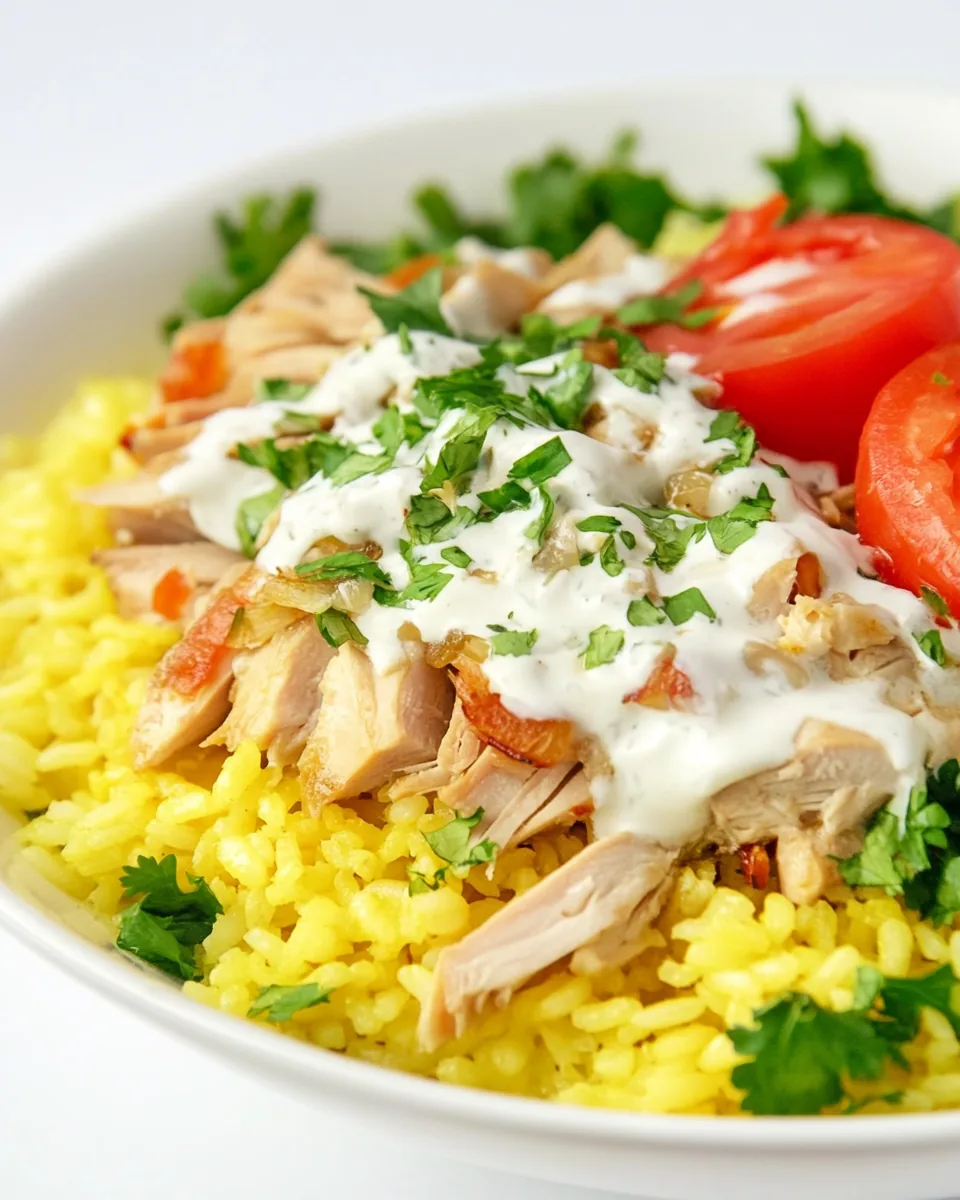 Turkey and Rice with White Sauce