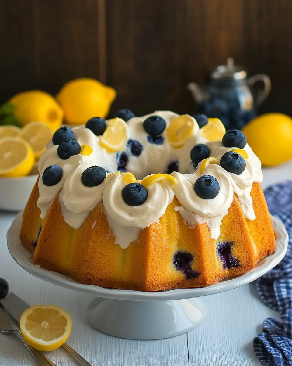 Lemon Blueberry Bundt Cake