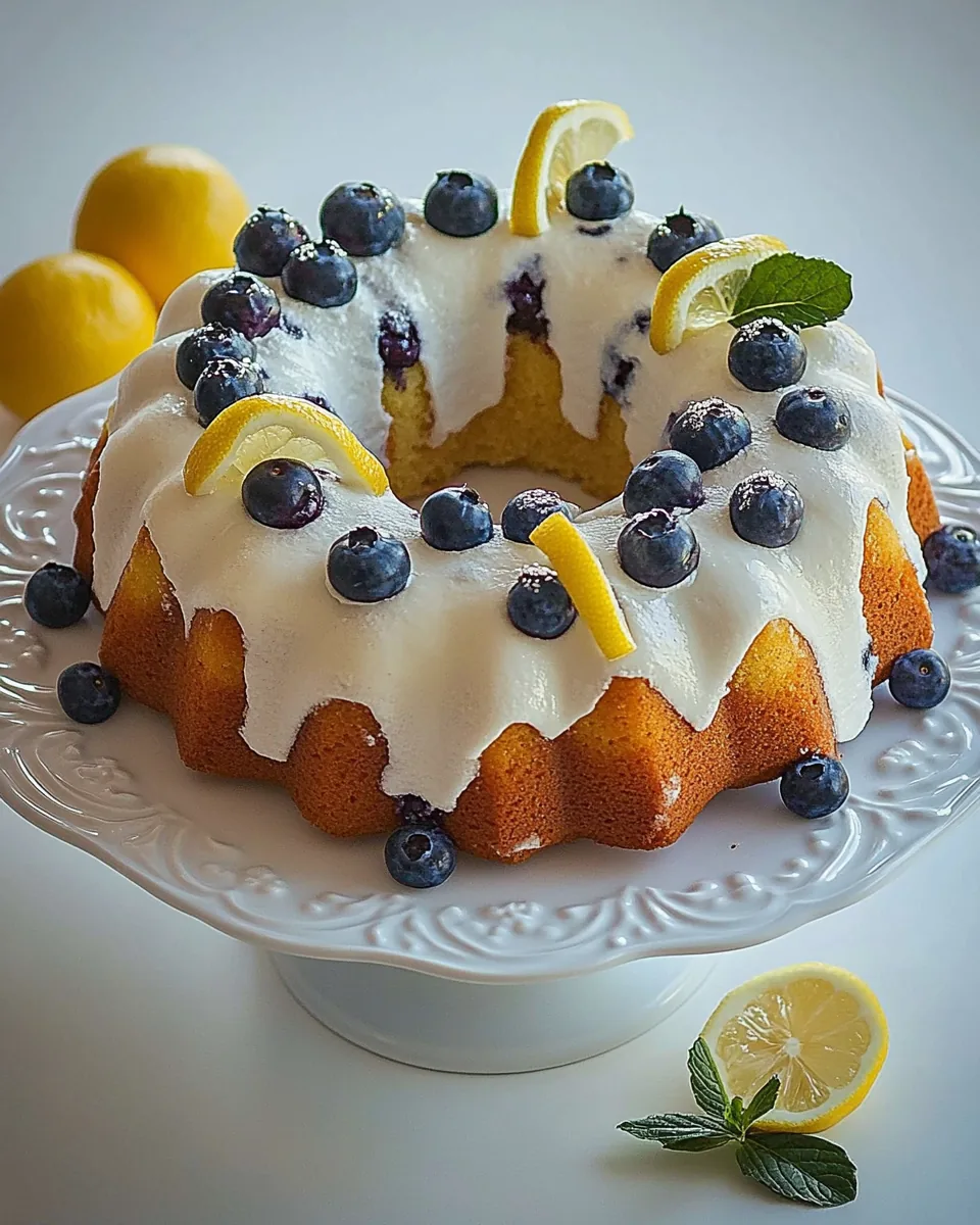 Lemon Blueberry Bundt Cake