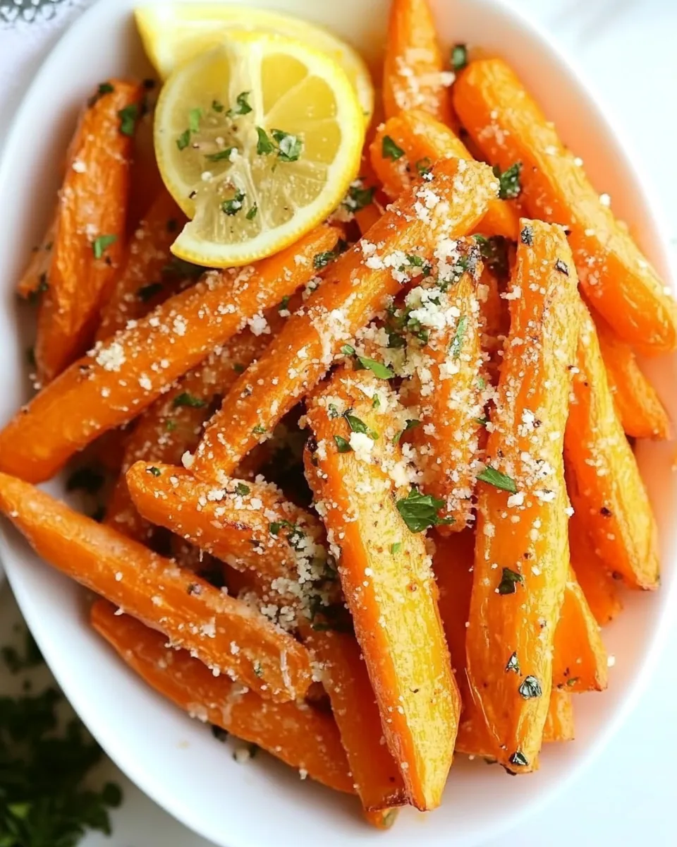 Lemon Parmesan Roasted Carrots