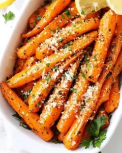 Lemon Parmesan Roasted Carrots