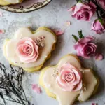 Lemon Rose Shortbread Cookies