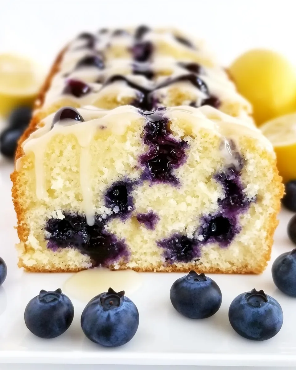 Lightened Up Blueberry Lemon Pound Cake