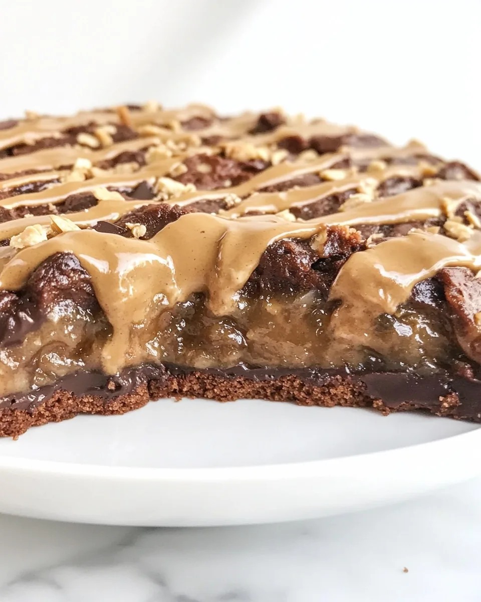 Lightened Up Chocolate Peanut Butter Upside Down Banana Cake