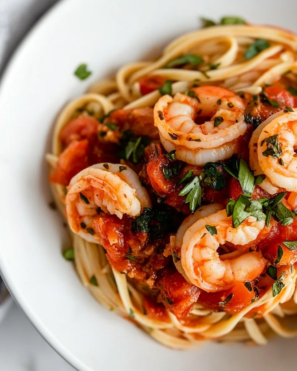 Linguini and Shrimp Fra Diavolo