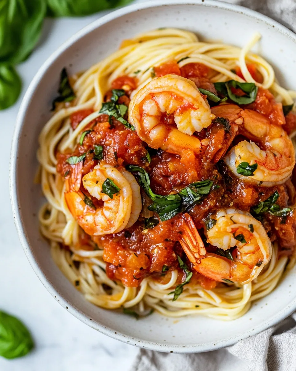 Linguini and Shrimp Fra Diavolo