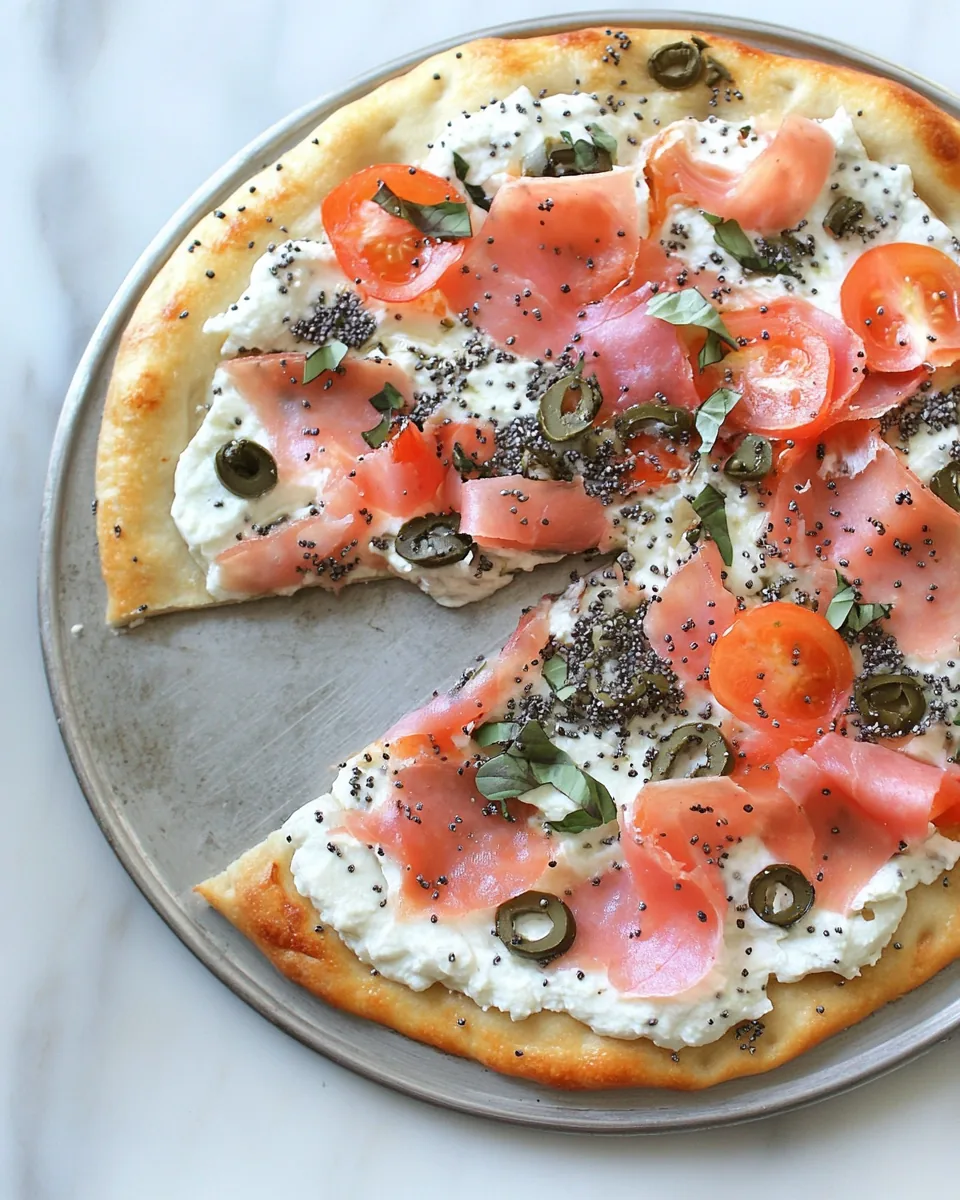 Loaded Everything Bagel Lox Pizza