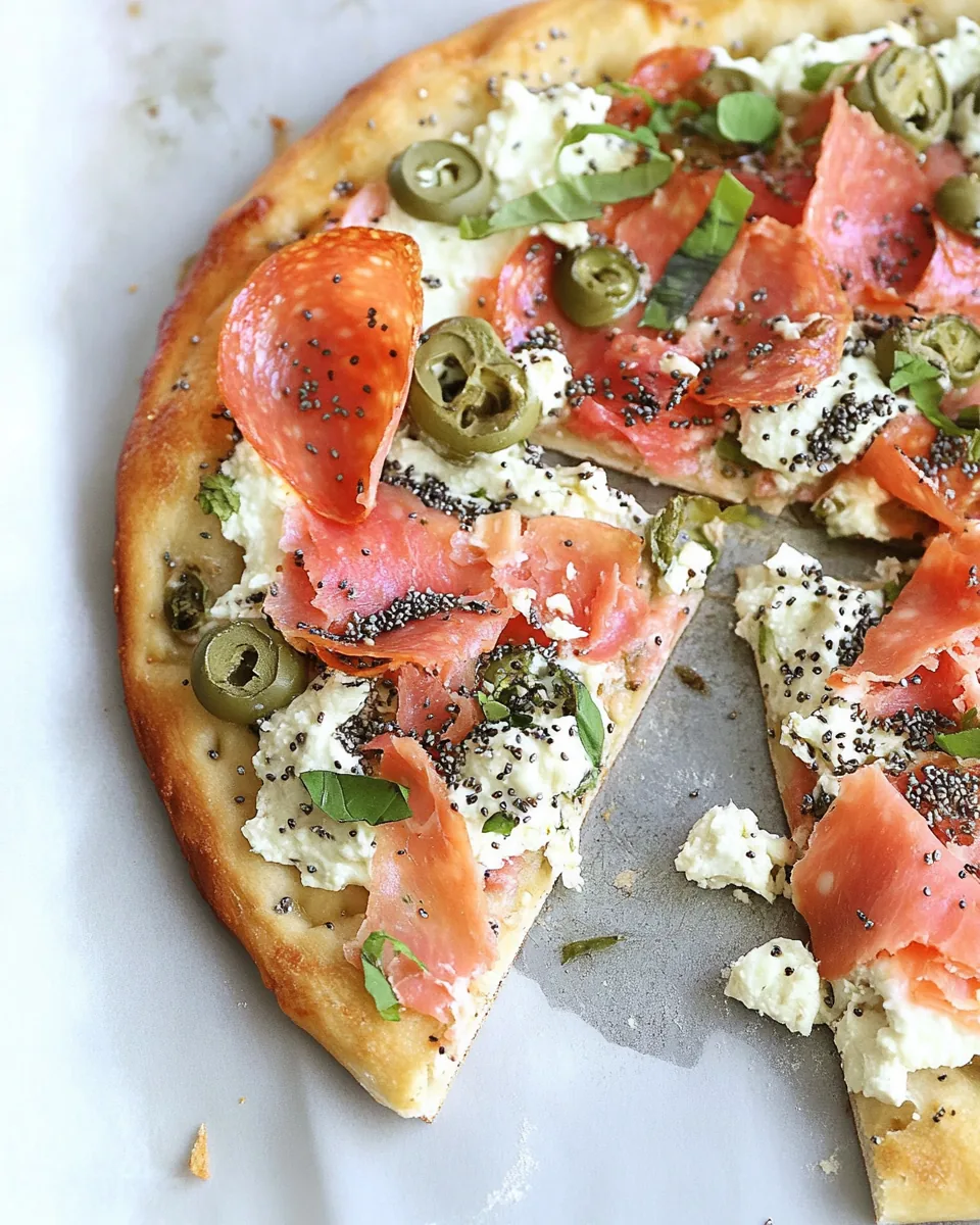 Loaded Everything Bagel Lox Pizza