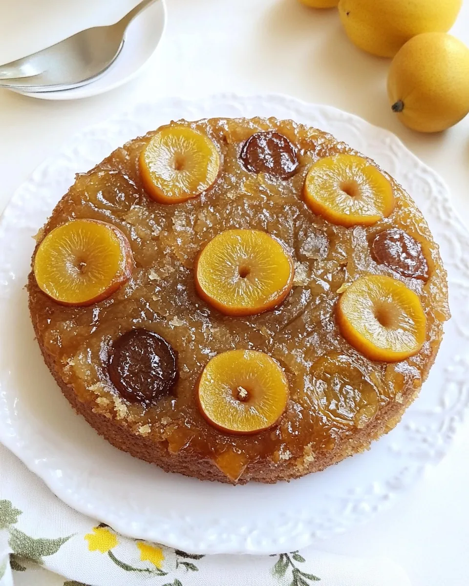 Loquat Upside Down Cake