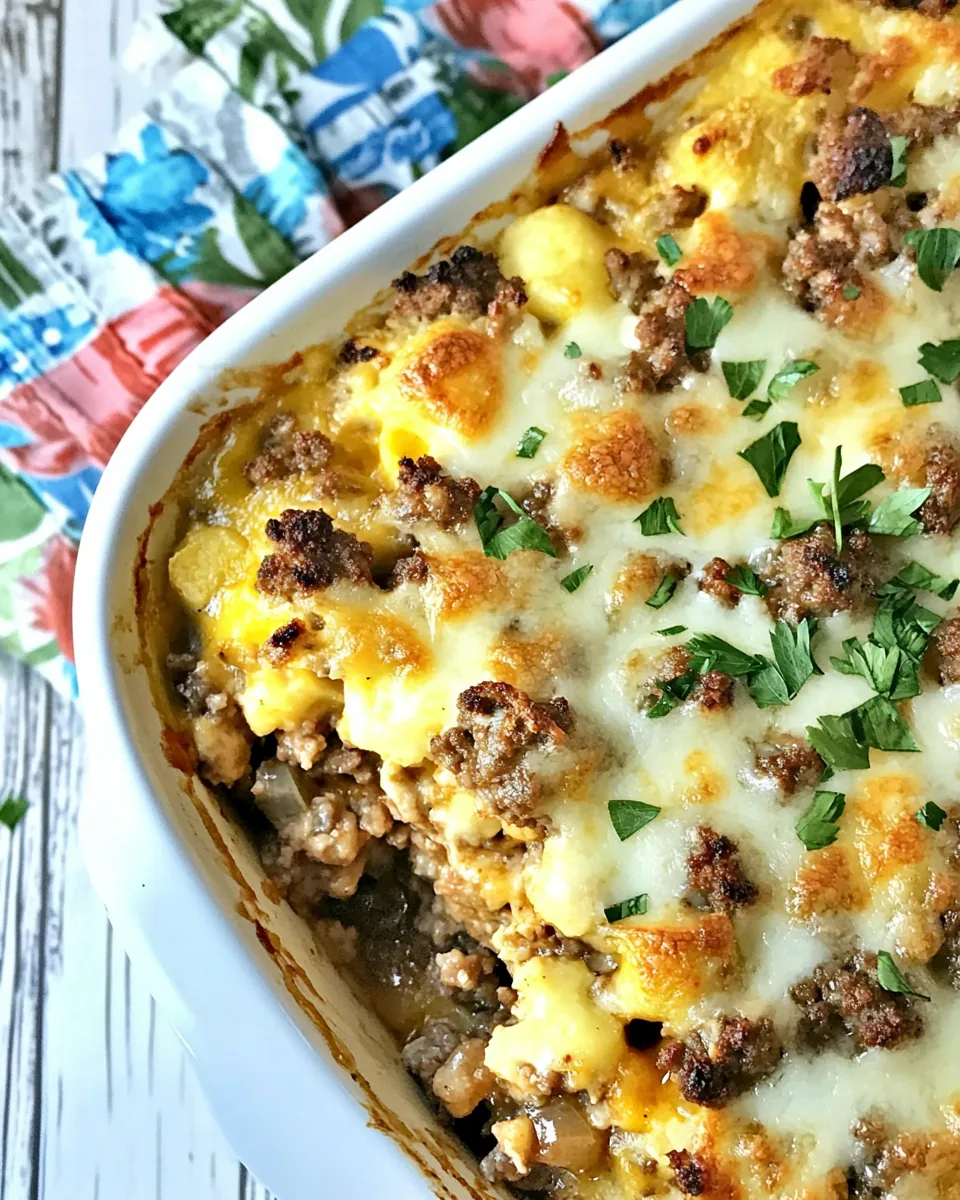 Low Carb Hamburger Casserole