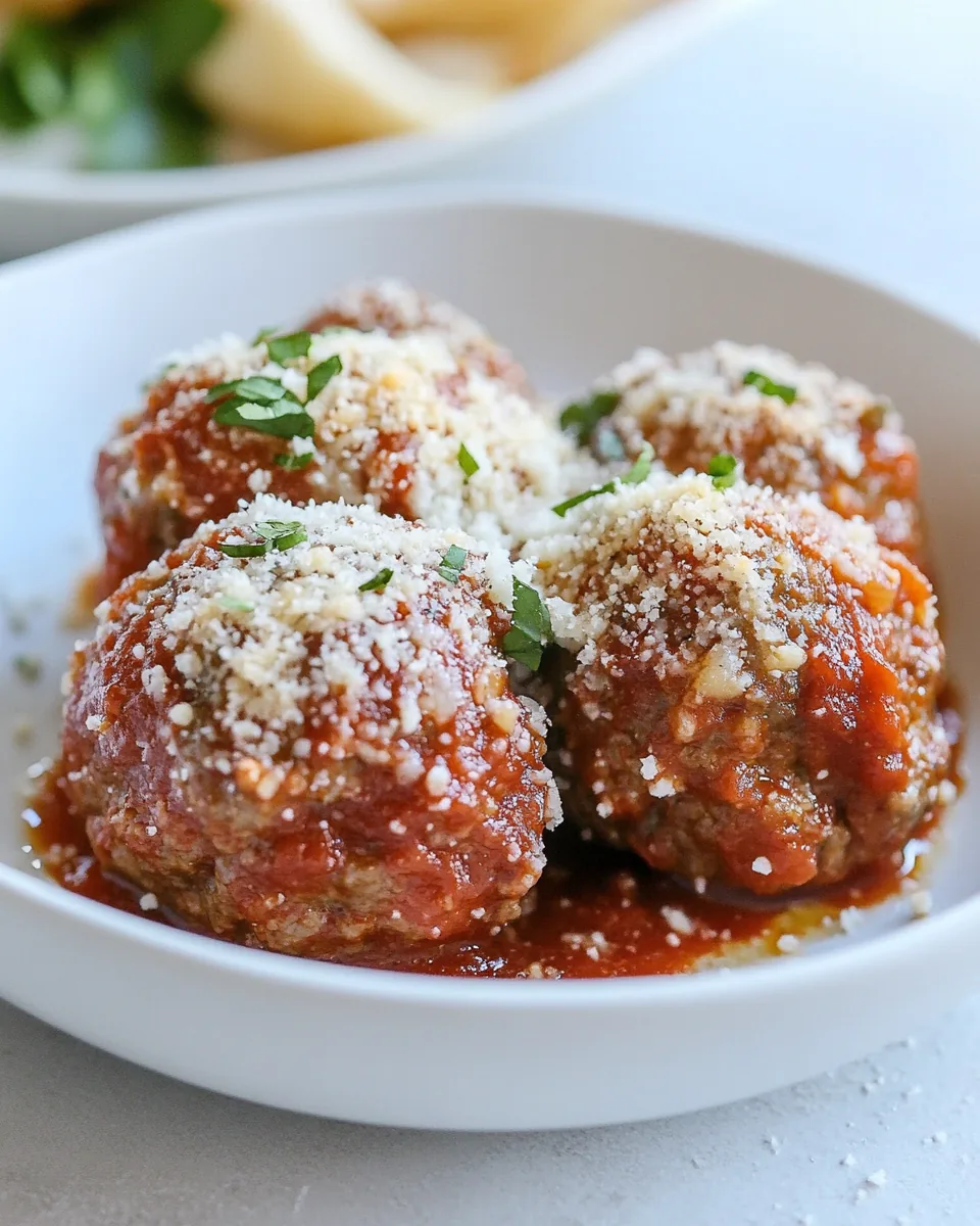 Macro Friendly Meatball Parmesan