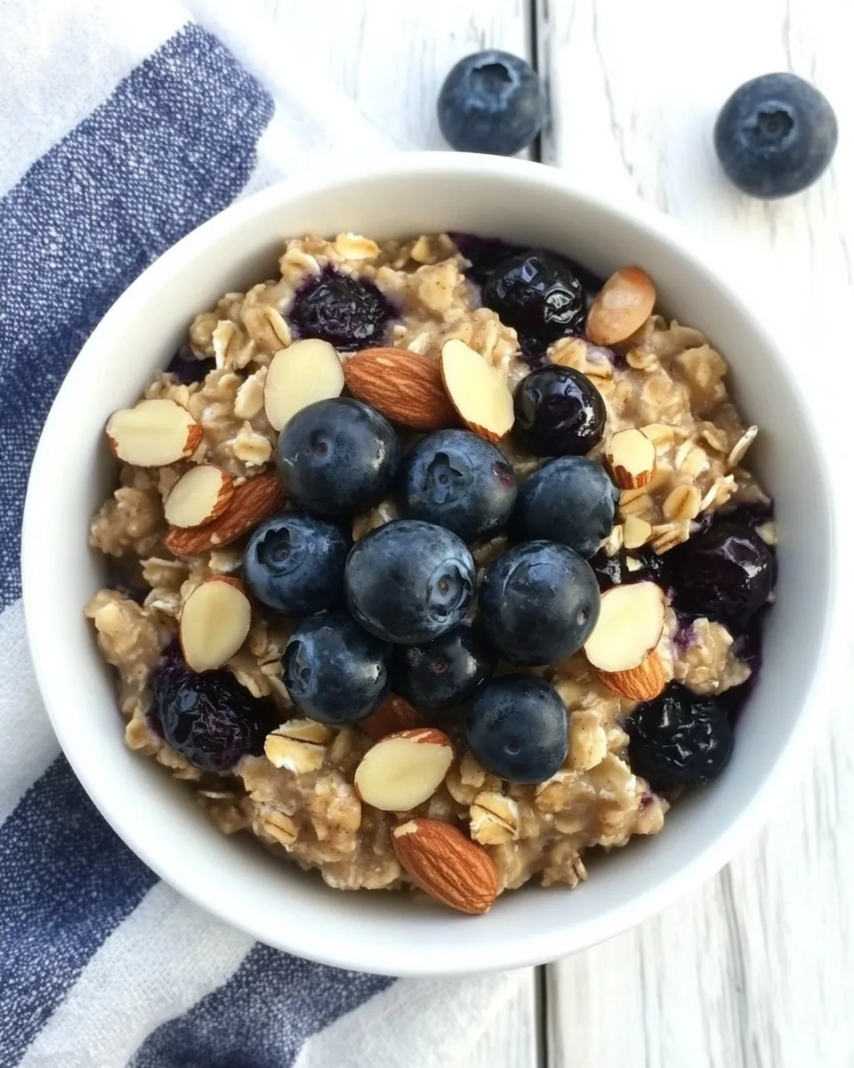 Maple Roasted Blueberry Almond Oatmeal
