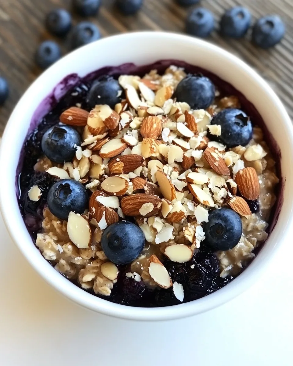 Maple Roasted Blueberry Almond Oatmeal