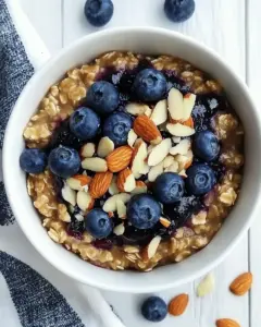 Maple Roasted Blueberry Almond Oatmeal