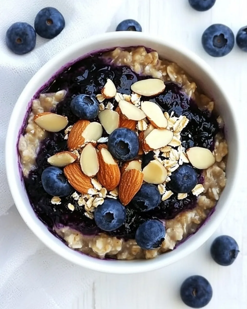 Maple Roasted Blueberry Almond Oatmeal