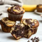 Marbled Banana Muffins