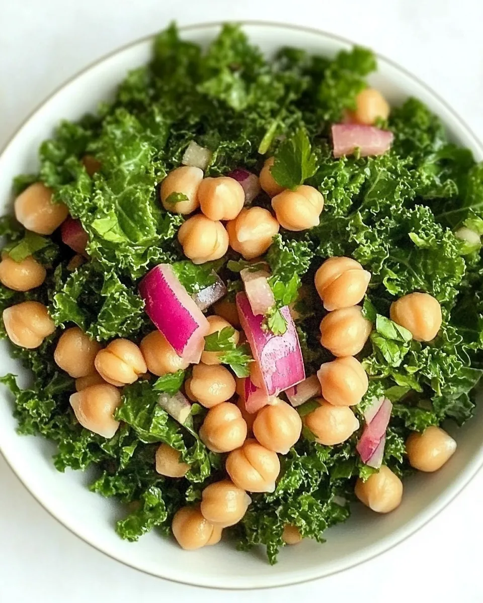 Massaged Kale Chickpea Salad