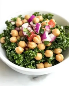Massaged Kale Chickpea Salad