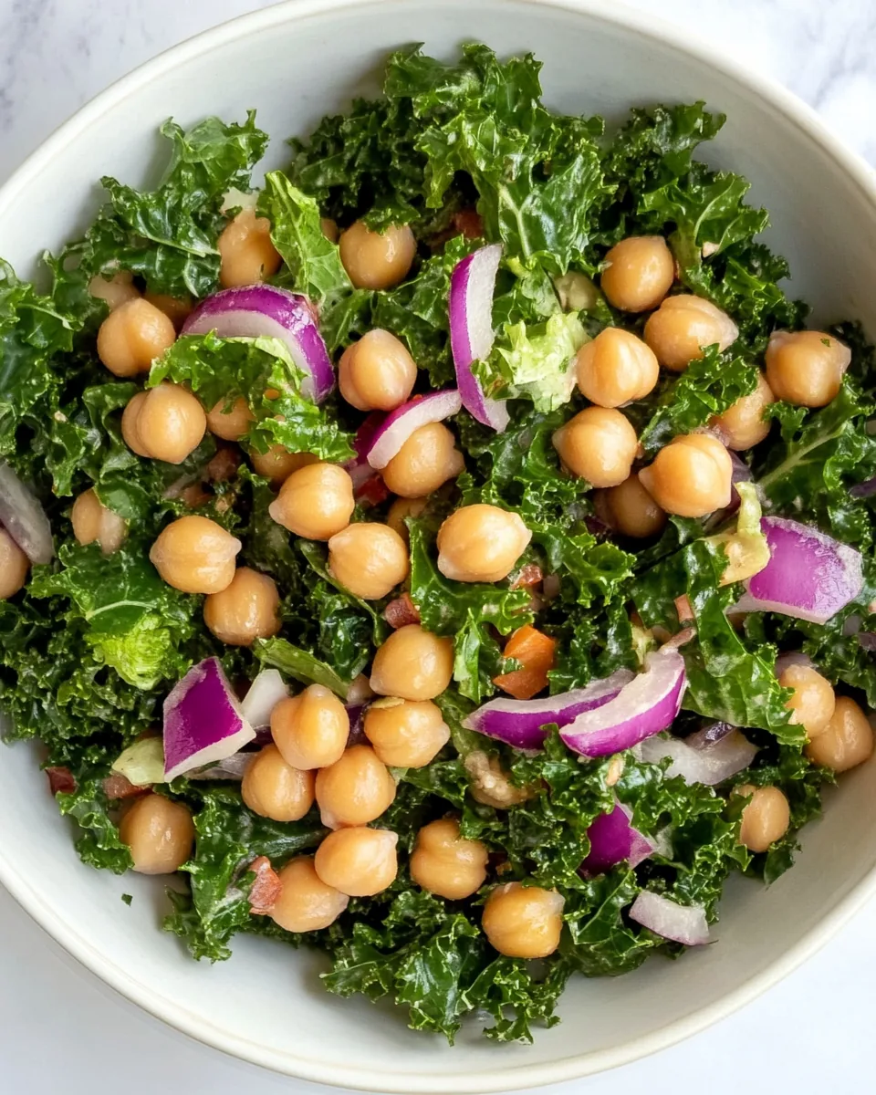 Massaged Kale Chickpea Salad