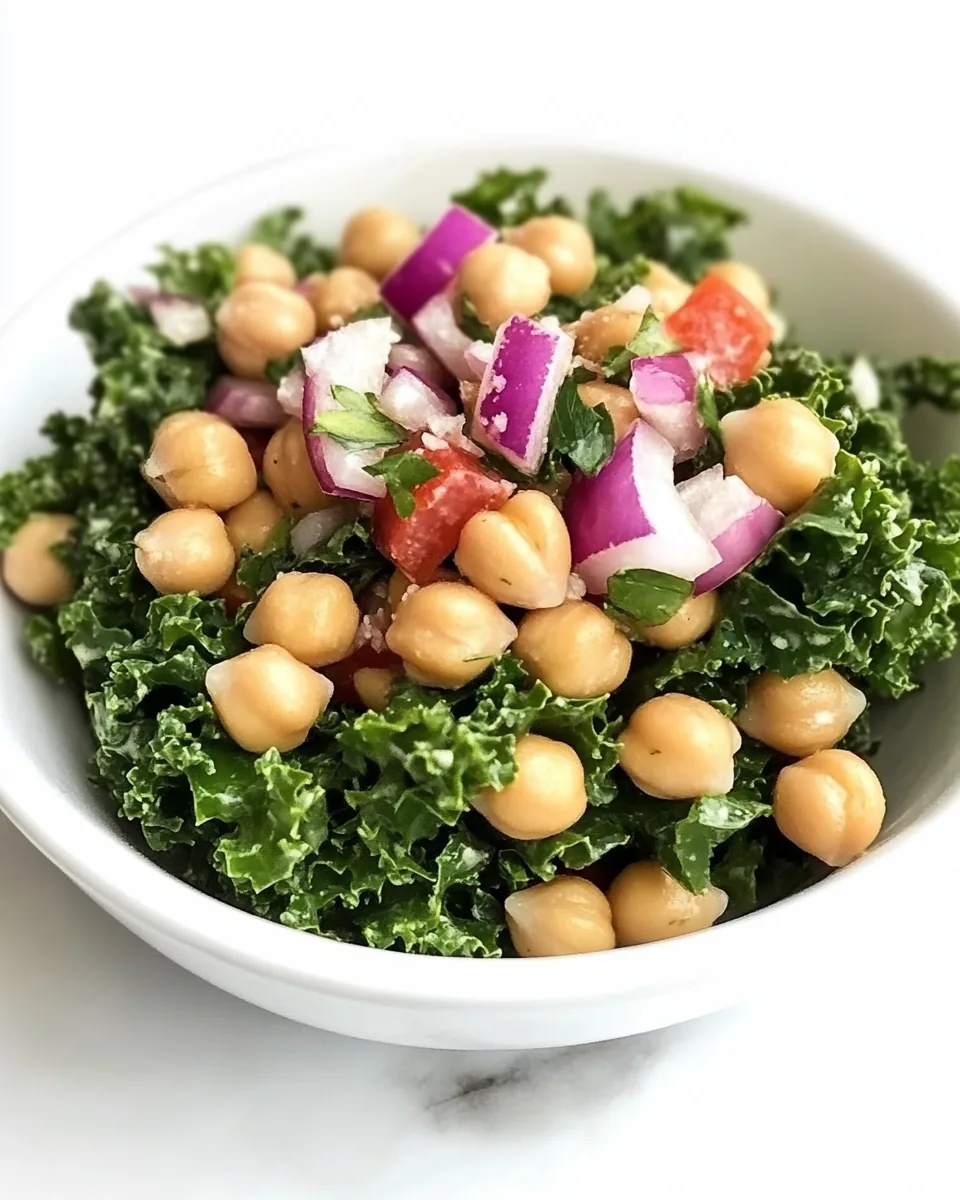 Massaged Kale Chickpea Salad