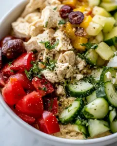 Mediterranean Chicken Hummus Bowls