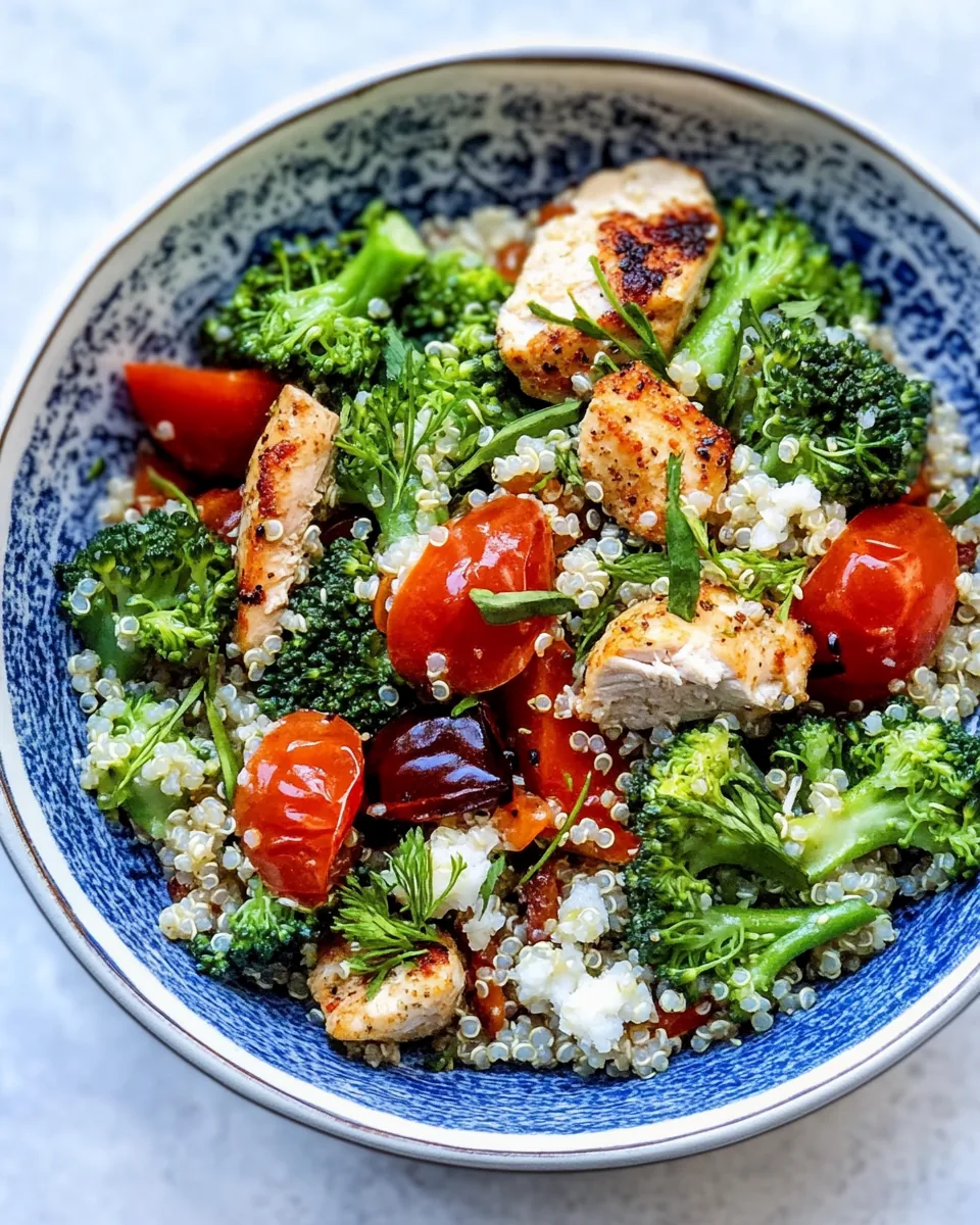 Mediterranean Chicken Quinoa Bowl