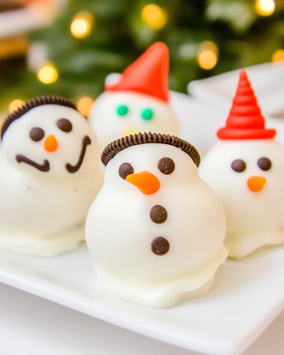 Melting Snowman Oreo Balls