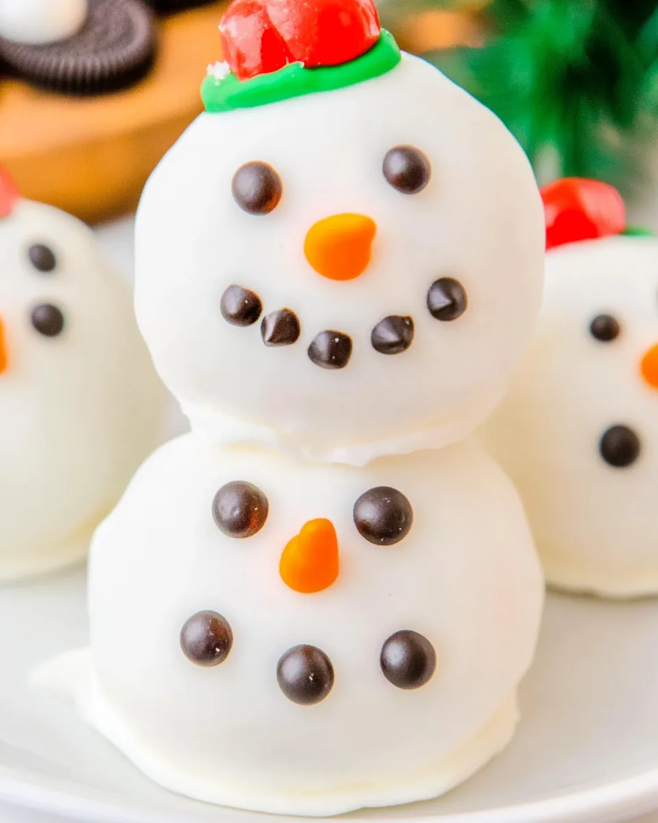 Melting Snowman Oreo Balls