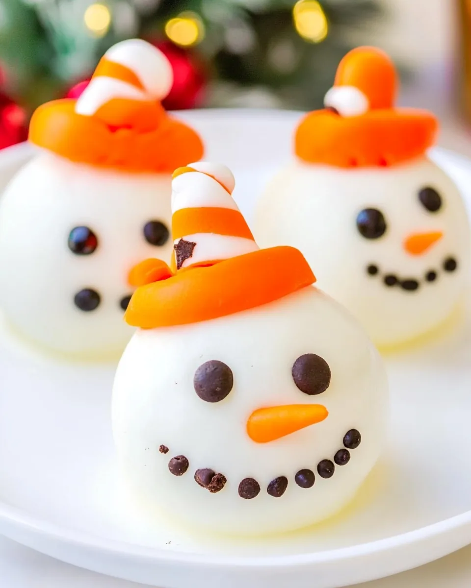 Melting Snowman Oreo Balls