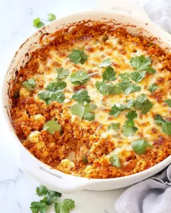 Mexican Cauliflower Rice Casserole