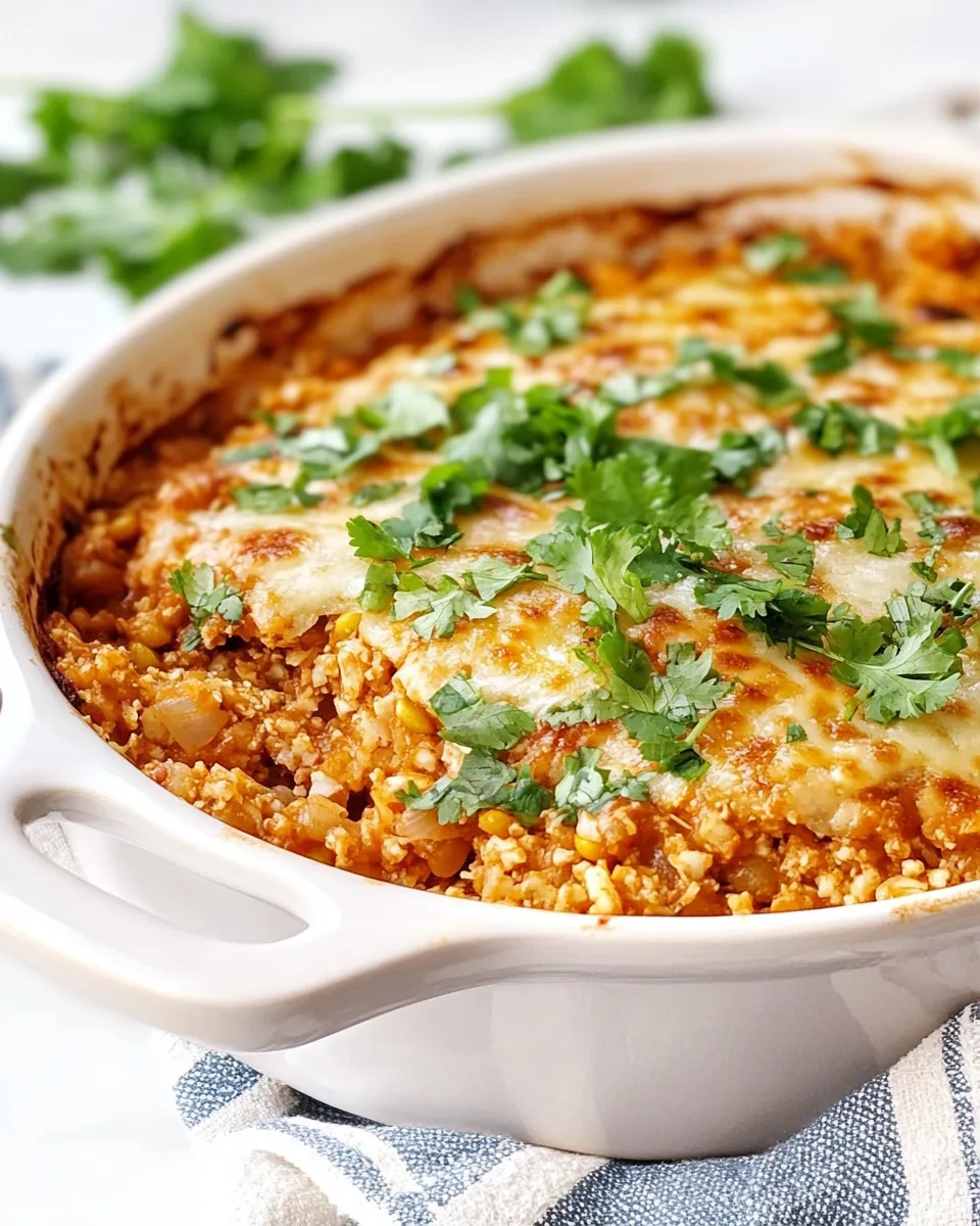 Mexican Cauliflower Rice Casserole
