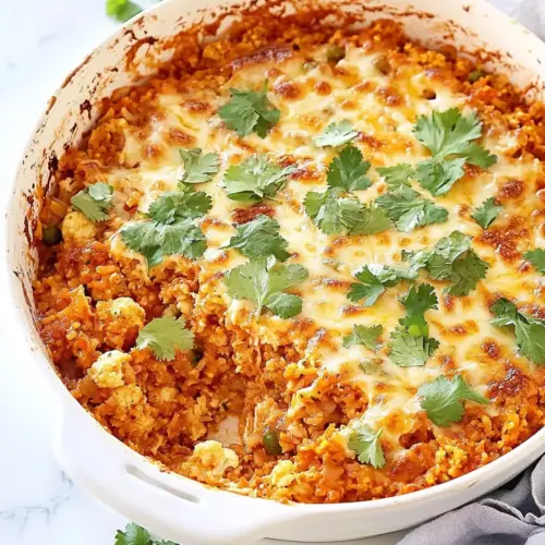 Mexican Cauliflower Rice Casserole