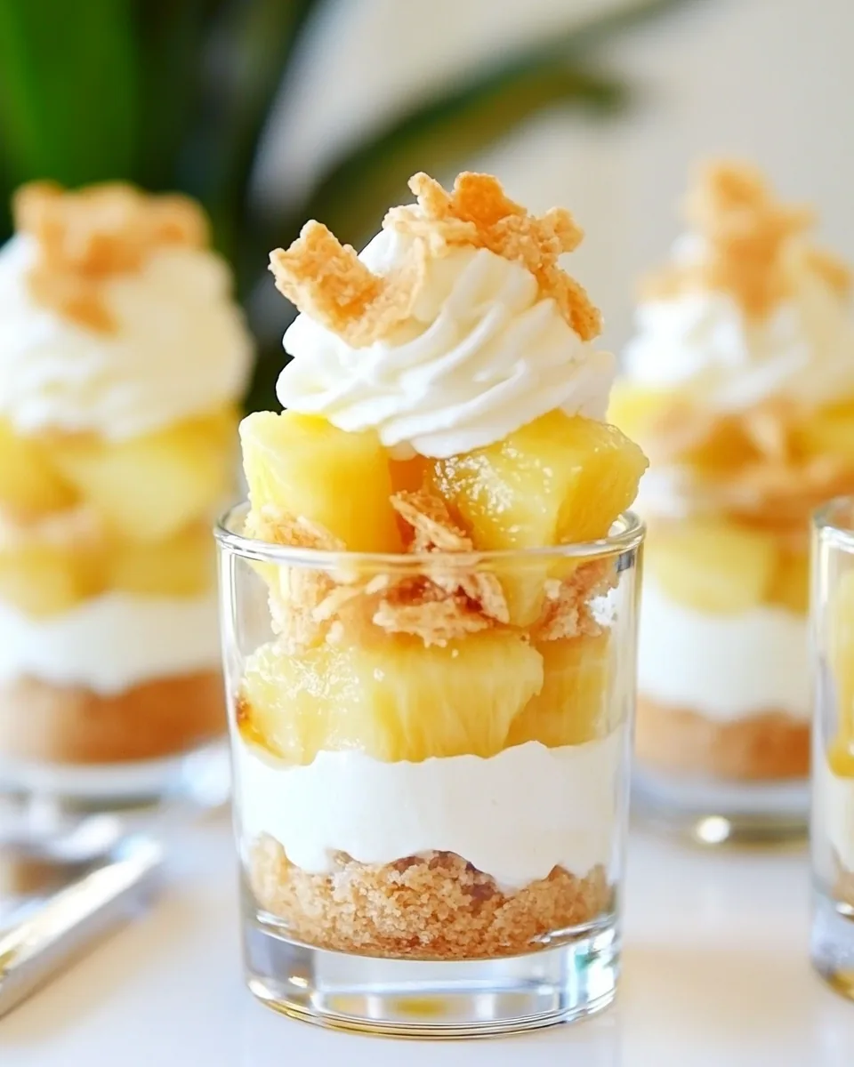 Mini Pineapple Cheesecake Trifles