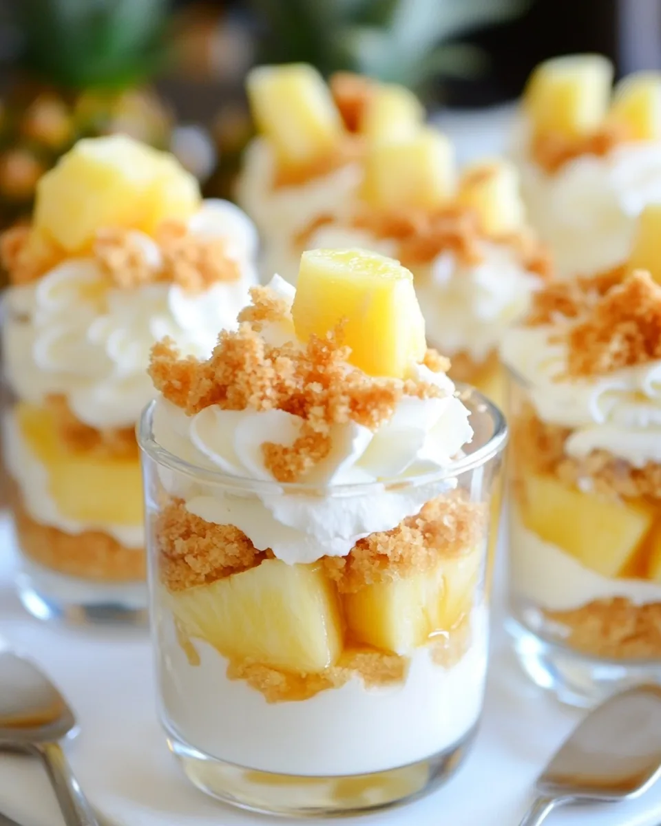 Mini Pineapple Cheesecake Trifles