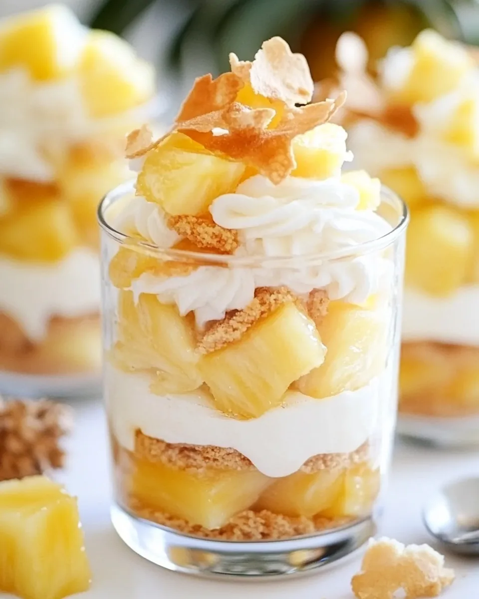 Mini Pineapple Cheesecake Trifles