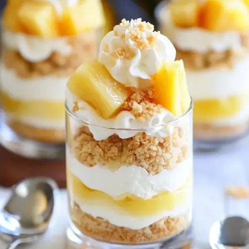 Mini Pineapple Cheesecake Trifles