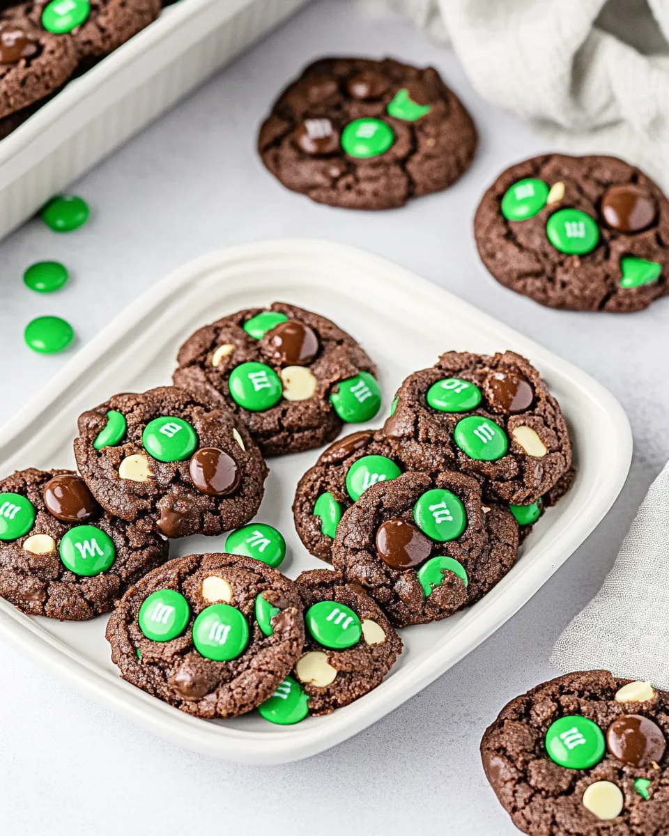 Mint M&M Chocolate Cookies