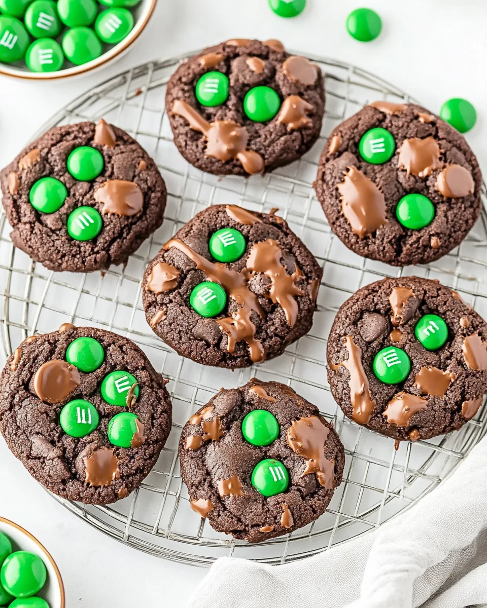 Mint M&M Chocolate Cookies