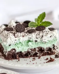 Mint Oreo Poke Cake