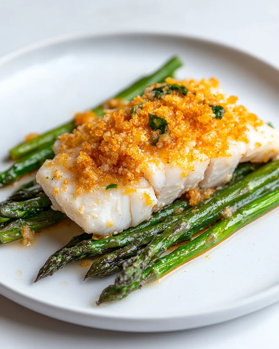 Miso Butter Fish With Asparagus