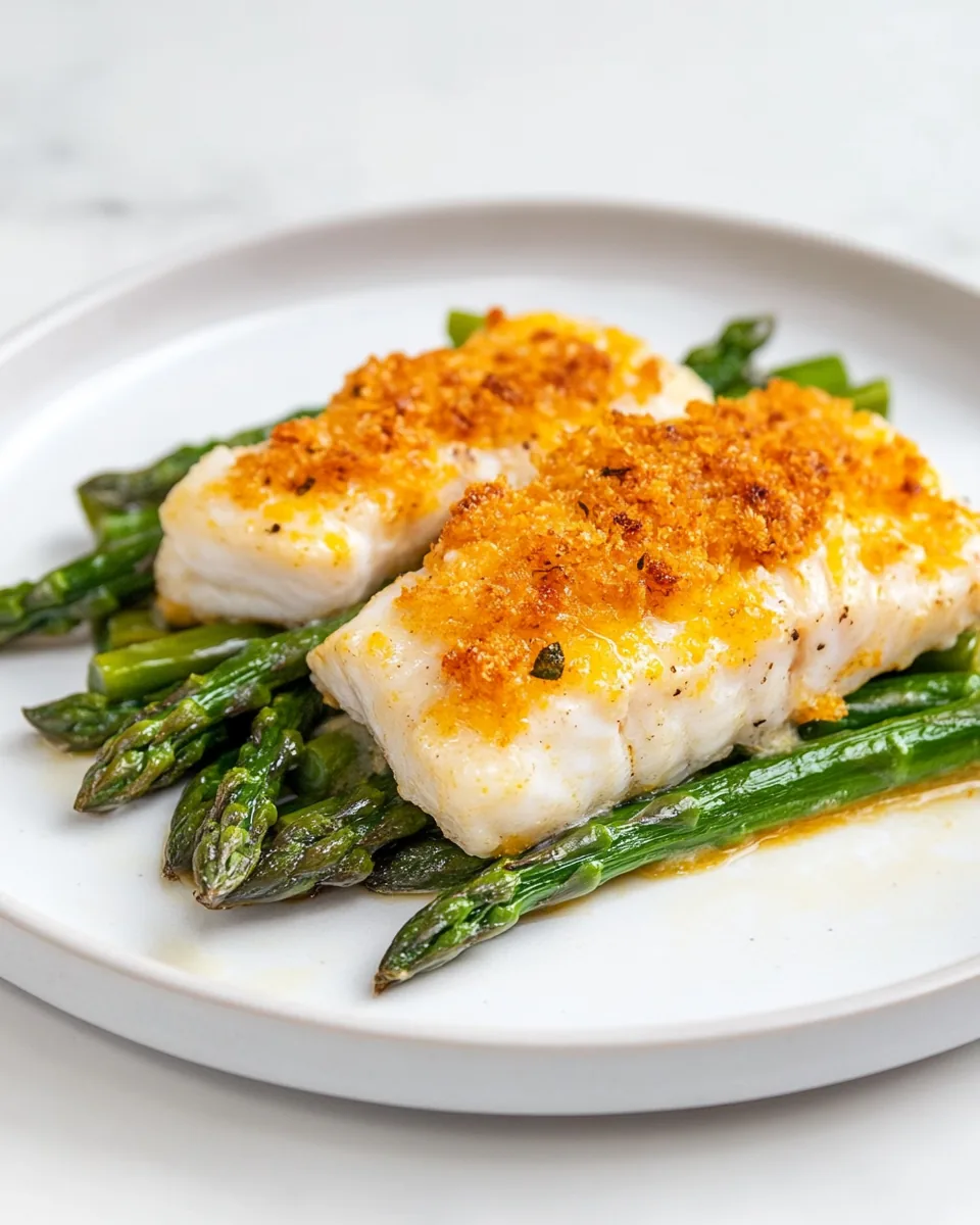 Miso Butter Fish With Asparagus