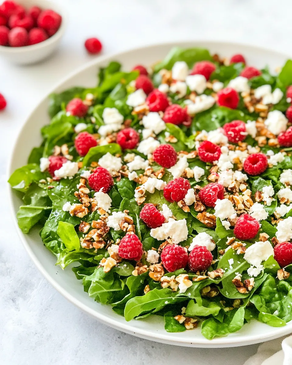 Mixed Greens and Goat Cheese with Raspberry Vinaigrette