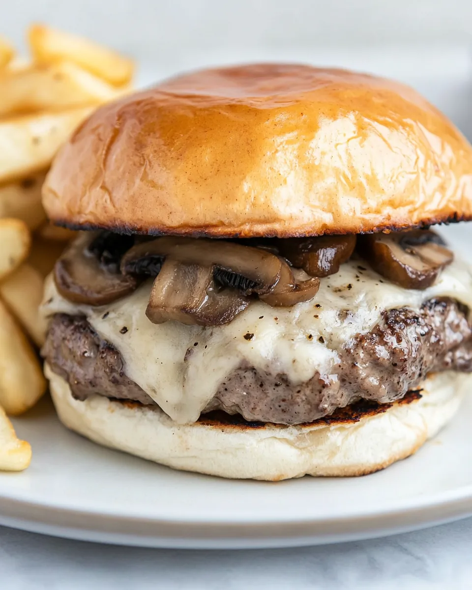 Mushroom Swiss Burger