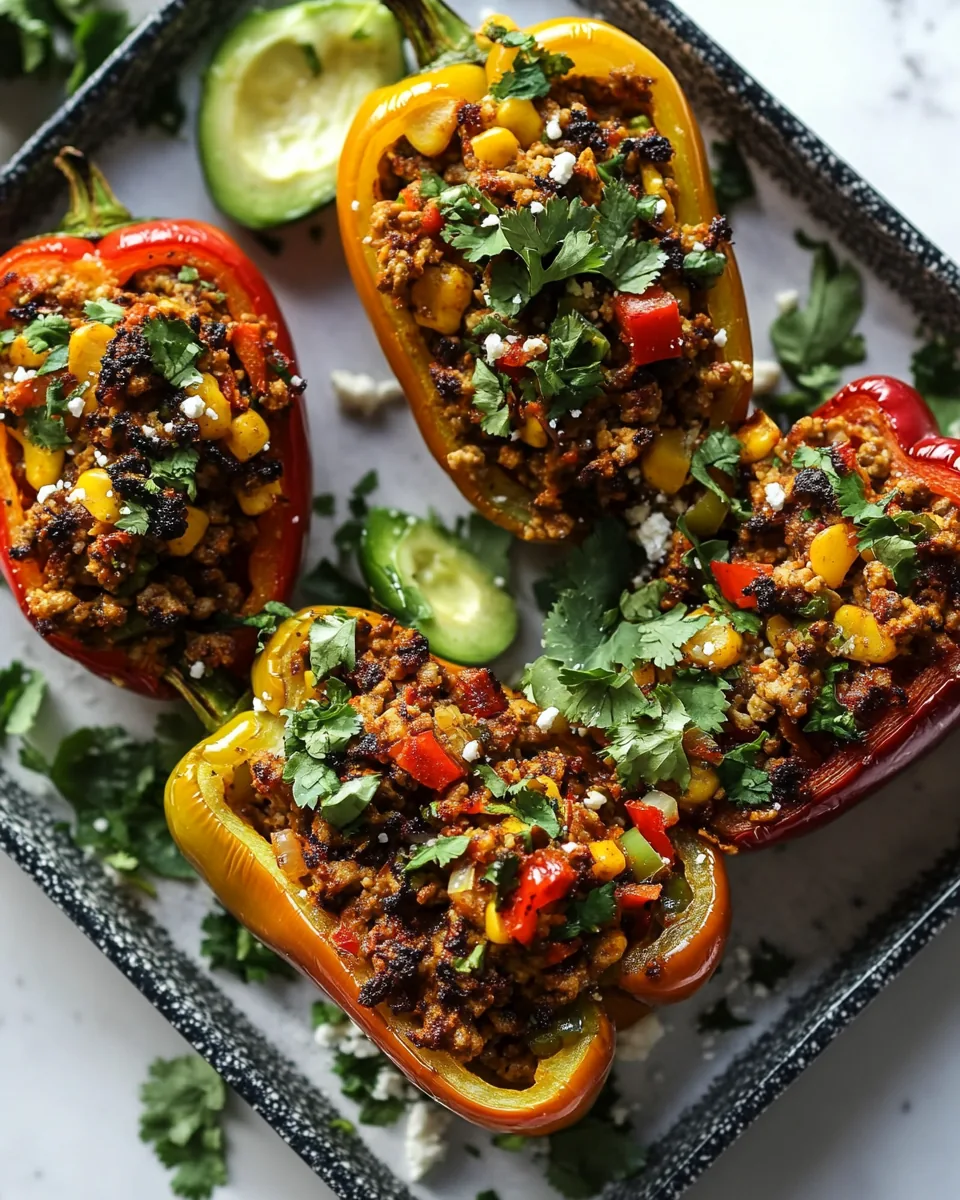 Turkey Taco Stuffed Peppers