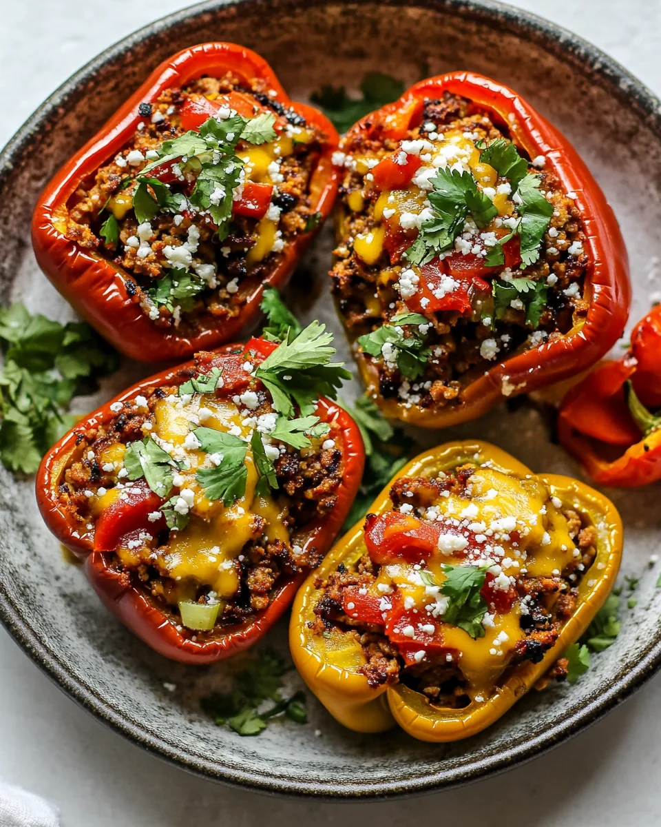 Turkey Taco Stuffed Peppers