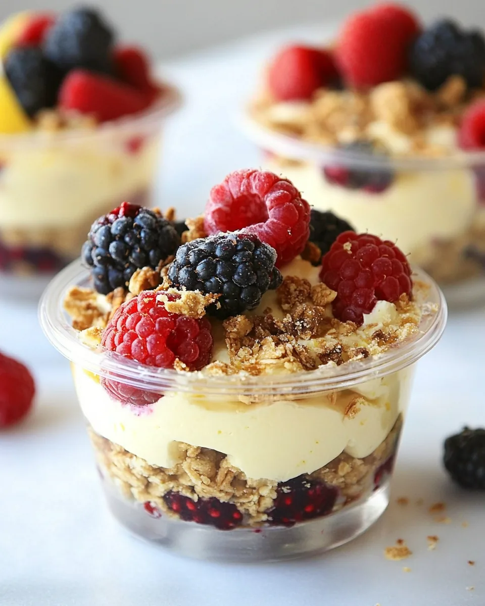 No Bake Lemon Berry Cups