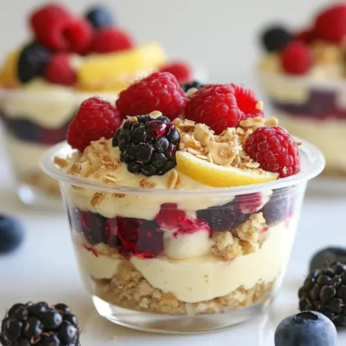 No Bake Lemon Berry Cups